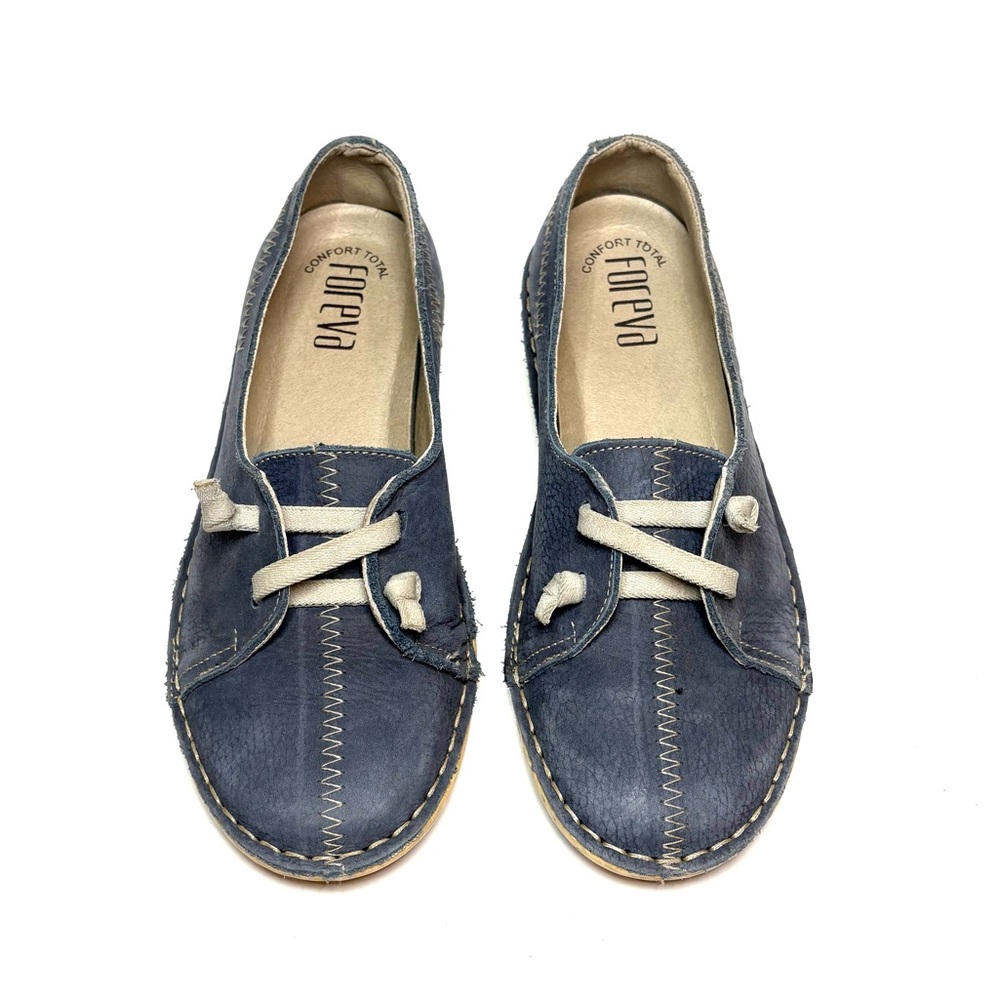 Onfoot Foreva Blue Leather Loafers | 37